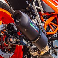 Scarico GPR compatibile con  Ktm Rc 125 2017-2020, Furore Evo4 Nero, Scarico omologato, silenziatore con db killer estraibile e raccordo specifico