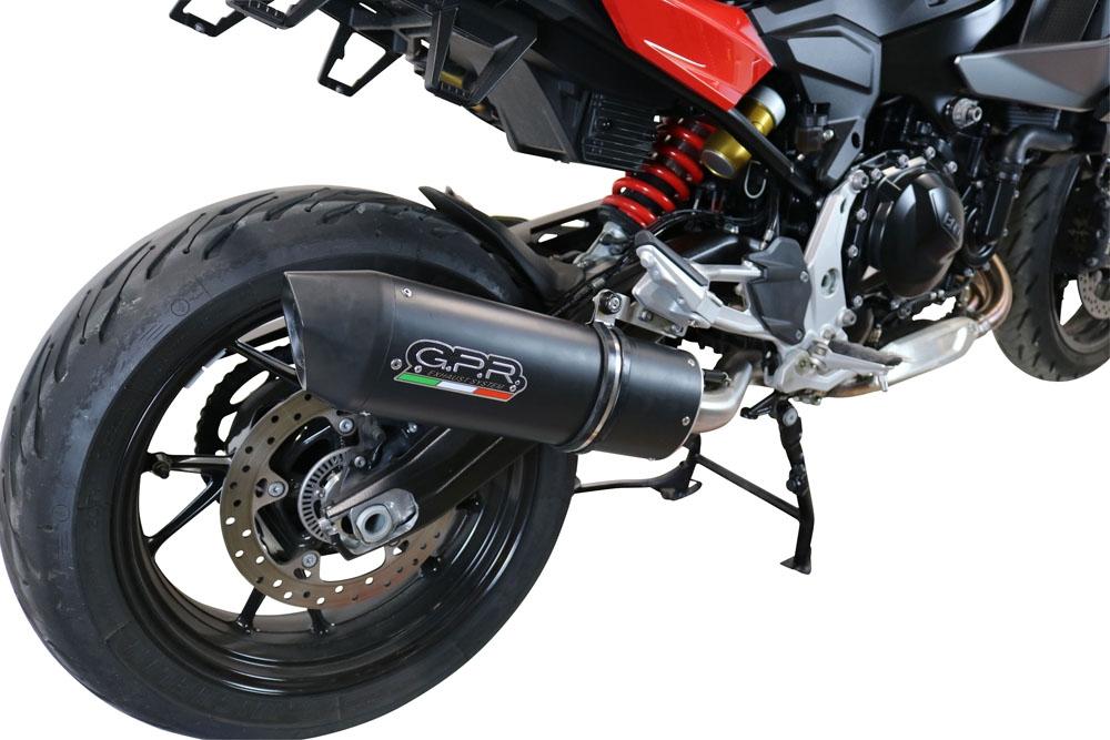 Scarico GPR compatibile con  Bmw F 900 XR-R 2020-2024, Furore Evo4 Nero, Scarico omologato, silenziatore con db killer estraibile e raccordo specifico