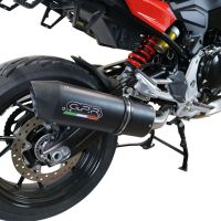 Scarico GPR compatibile con  Bmw F 900 XR-R 2020-2024, Furore Evo4 Nero, Scarico omologato, silenziatore con db killer estraibile e raccordo specifico