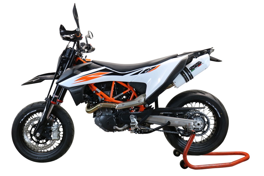 Scarico GPR compatibile con  Ktm Enduro 690 R 2021-2023, Albus Evo4, Terminale di scarico omologato, fornito con db killer estraibile, catalizzatore e raccordo specifico