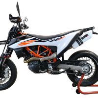 Scarico GPR compatibile con  Ktm Enduro 690 R 2021-2023, Albus Evo4, Terminale di scarico omologato, fornito con db killer estraibile, catalizzatore e raccordo specifico