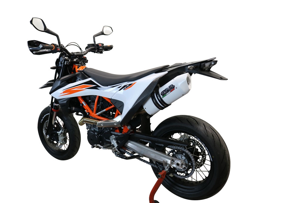 Scarico GPR compatibile con  Ktm Enduro 690 R 2021-2023, Albus Evo4, Terminale di scarico omologato, fornito con db killer estraibile, catalizzatore e raccordo specifico