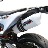 Scarico GPR compatibile con  Ktm Enduro 690 R 2021-2023, Albus Evo4, Terminale di scarico omologato, fornito con db killer estraibile, catalizzatore e raccordo specifico