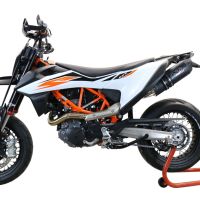 Scarico GPR compatibile con  Ktm Smc 690 R  2019-2020, Furore Evo4 Poppy, Terminale di scarico omologato, fornito con db killer estraibile, catalizzatore e raccordo specifico