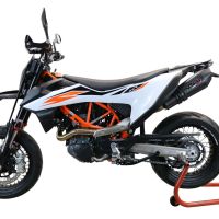 Scarico GPR compatibile con  Ktm Enduro 690 R 2021-2023, GP Evo4 Poppy, Terminale di scarico omologato, fornito con db killer estraibile, catalizzatore e raccordo specifico