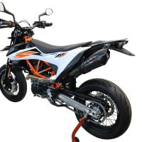 Scarico GPR compatibile con  Ktm Enduro 690 R 2019-2020, GP Evo4 Poppy, Terminale di scarico omologato, fornito con db killer estraibile, catalizzatore e raccordo specifico