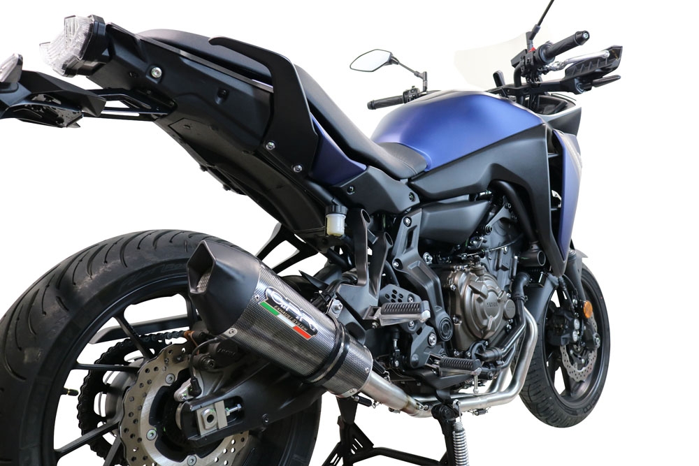 Scarico GPR compatibile con  Yamaha Mt-07  2014-2016, Gpe Ann. Poppy, Scarico completo omologato,fornito con db killer estraibile e collettore