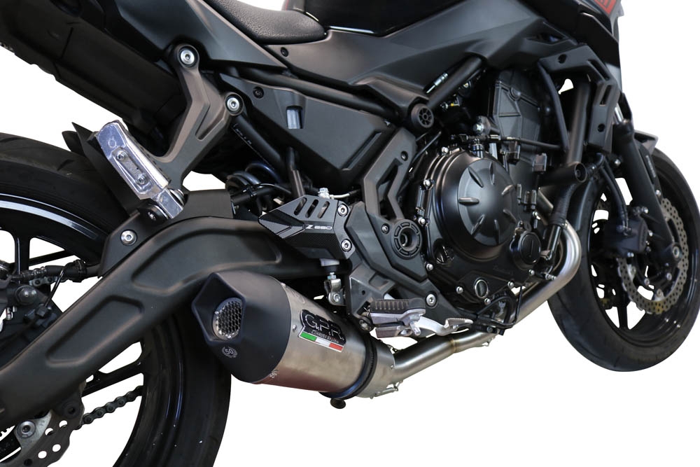 Scarico GPR compatibile con  Kawasaki Z 650 2017-2020, GP Evo4 Titanium, Scarico completo omologato,fornito con db killer estraibile,catalizzatore e collettore