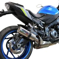 Scarico GPR compatibile con  Suzuki Gsx-S 1000 F 2017-2020, M3 Inox , Scarico omologato, silenziatore con db killer estraibile e raccordo specifico