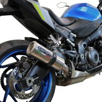 Scarico GPR compatibile con  Suzuki Gsx-S 1000 F 2017-2020, M3 Inox , Scarico omologato, silenziatore con db killer estraibile e raccordo specifico