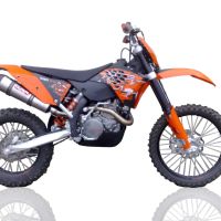 Scarico GPR compatibile con  Ktm SX-F 450 2007-2015, Gpe Ann. titanium, Scarico omologato, silenziatore con db killer estraibile e raccordo specifico