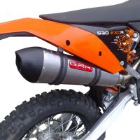 Scarico GPR compatibile con  Ktm EXCR 530 2007-2011, Gpe Ann. titanium, Scarico omologato, silenziatore con db killer estraibile e raccordo specifico