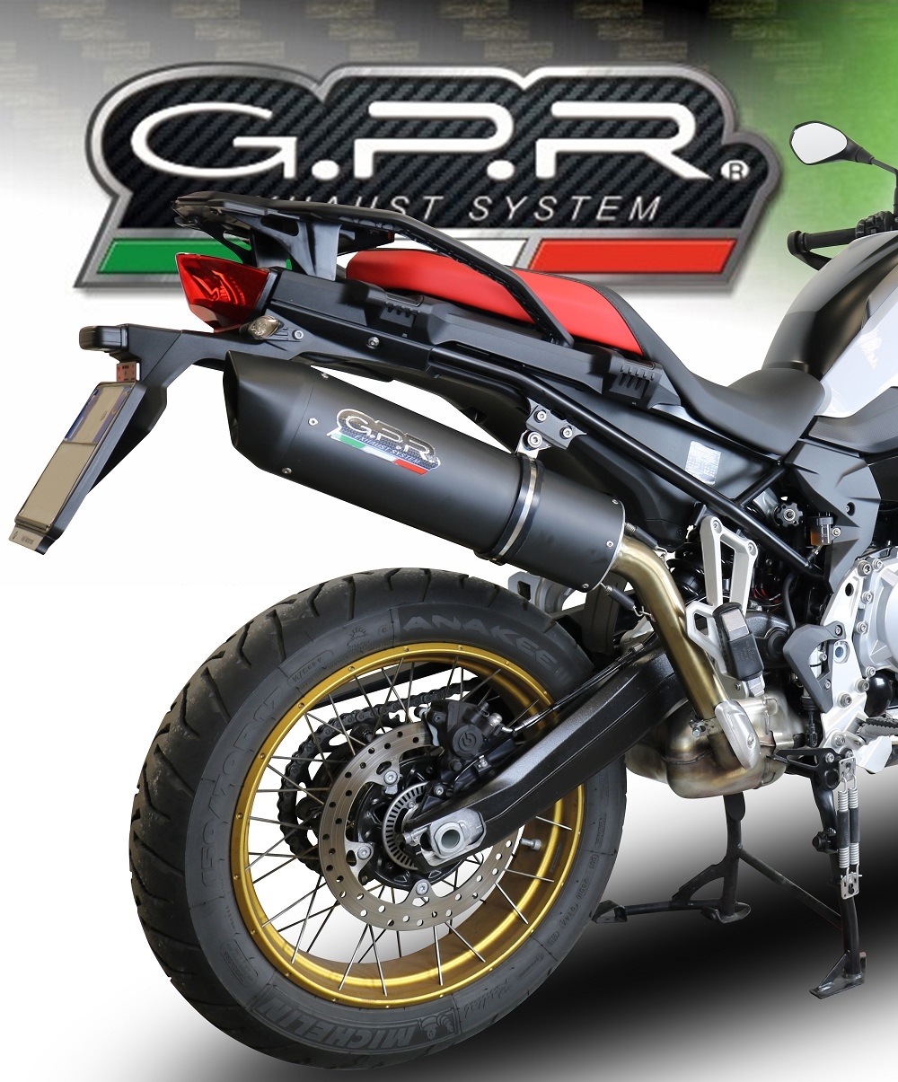 Scarico GPR compatibile con  Bmw F 750 Gs 2021-2024, Furore Evo4 Poppy, Scarico omologato, silenziatore con db killer estraibile e raccordo specifico