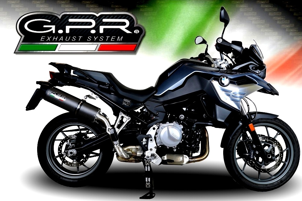 Scarico GPR compatibile con  Bmw F 750 Gs 2021-2024, Furore Evo4 Nero, Scarico omologato, silenziatore con db killer estraibile e raccordo specifico