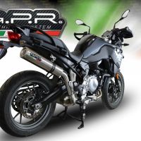 Scarico GPR compatibile con  Bmw F 750 Gs 2018-2020, M3 Titanium Natural, Scarico omologato, silenziatore con db killer estraibile e raccordo specifico