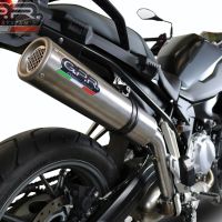 Scarico GPR compatibile con  Bmw F 750 Gs 2018-2020, M3 Titanium Natural, Scarico omologato, silenziatore con db killer estraibile e raccordo specifico