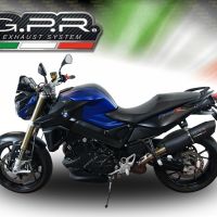 Scarico GPR compatibile con  Bmw F 800 R 2015-2016, Furore Nero, Scarico omologato, silenziatore con db killer estraibile e raccordo specifico