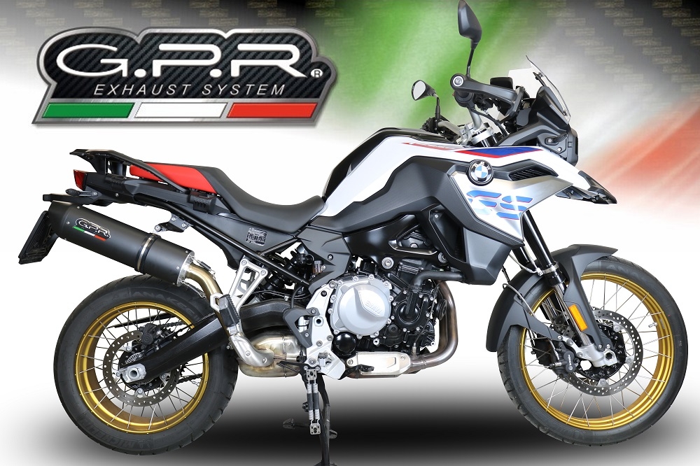 Scarico GPR compatibile con  Bmw F 850 Gs -Adventure 2021-2024, Furore Evo4 Poppy, Scarico omologato, silenziatore con db killer estraibile e raccordo specifico