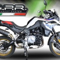 Scarico GPR compatibile con  Bmw F 850 Gs -Adventure 2021-2024, Furore Evo4 Poppy, Scarico omologato, silenziatore con db killer estraibile e raccordo specifico