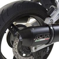 Scarico GPR compatibile con  Yamaha Fjr 1300 2001-2005, Furore Nero, Coppia di terminali di scarico omologati, forniti con db killer removibili e raccordi specifici