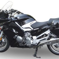 Scarico GPR compatibile con  Yamaha Fjr 1300 2006-2016, Trioval, Coppia di terminali di scarico omologati, forniti con db killer removibile, catalizzatori e raccordi specifici