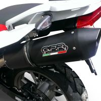 Scarico GPR compatibile con  Bmw G 650 Gs -Sertao 2010-2016, Furore Nero, Scarico omologato, silenziatore con db killer estraibile e raccordo specifico