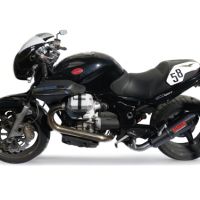 Scarico GPR compatibile con  Moto Guzzi Sport 1200 8V 2008-2013, Gpe Ann. Poppy, Terminale di scarico omologato, fornito con db killer estraibile, catalizzatore e raccordo specifico