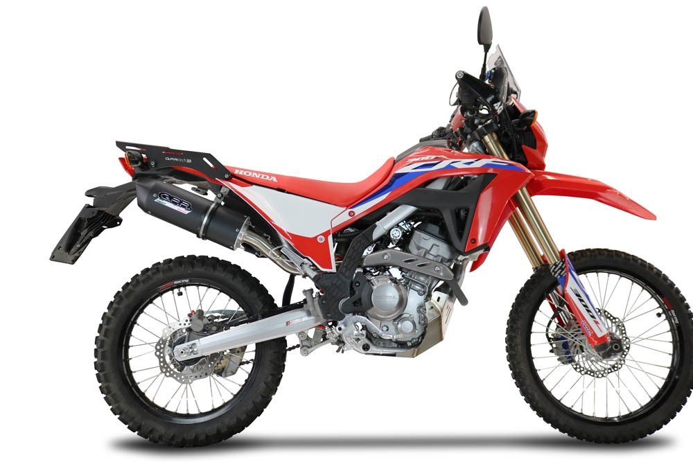 Scarico GPR compatibile con  Honda Crf 300 L - Rally 2021-2024, Furore Evo4 Nero, Terminale di scarico omologato,fornito con db killer estraibile,catalizzatore e collettore