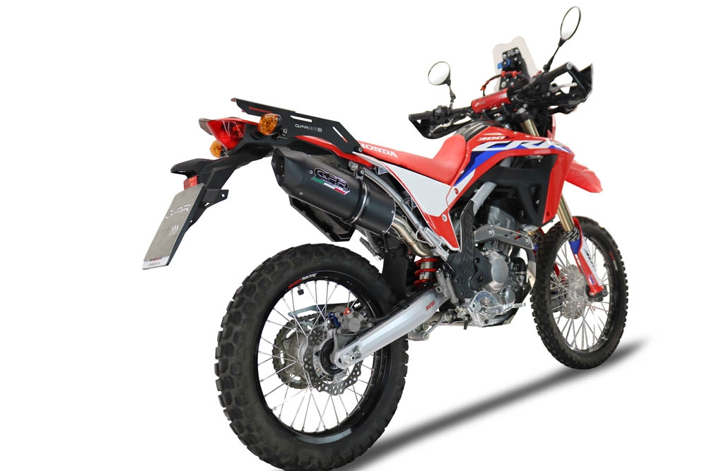 Scarico GPR compatibile con  Honda Crf 300 L - Rally 2021-2024, Furore Evo4 Nero, Terminale di scarico omologato,fornito con db killer estraibile,catalizzatore e collettore