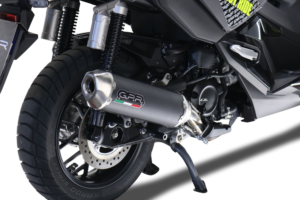 Scarico GPR compatibile con  Honda Adv 350 2022-2024, Pentascooter, Scarico omologato,fornito con db killer estraibile,catalizzatore e raccordo specifico