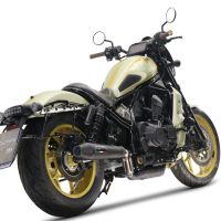 Scarico GPR compatibile con  Honda Cmx 1100 Rebel 2021-2023, Ultracone Nero, Scarico omologato, silenziatore con db killer estraibile e raccordo specifico