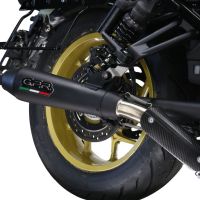 Scarico GPR compatibile con  Honda Cmx 1100 Rebel 2021-2023, Ultracone Nero, Scarico omologato, silenziatore con db killer estraibile e raccordo specifico