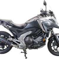 Scarico GPR compatibile con  Honda Nc 750 X - S Dct  2017-2020, Furore Evo4 Nero, Scarico omologato, silenziatore con db killer estraibile e raccordo specifico