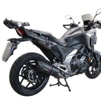 Scarico GPR compatibile con  Honda Nc 750 X - S Dct  2017-2020, Furore Evo4 Nero, Scarico omologato, silenziatore con db killer estraibile e raccordo specifico