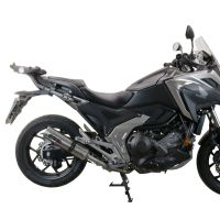 Scarico GPR compatibile con  Honda Nc 700 X - S Dct  2012-2013, M3 Titanium Natural, Scarico omologato, silenziatore con db killer estraibile e raccordo specifico