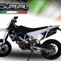 Scarico GPR compatibile con  Husqvarna Supermoto 701 2015-2016, Gpe Ann. Poppy, Scarico omologato, silenziatore con db killer estraibile e raccordo specifico