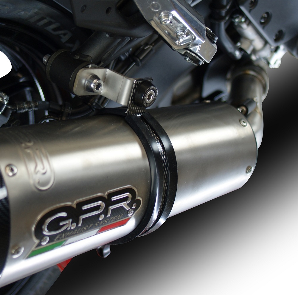 Scarico GPR compatibile con  Kawasaki Versys 1000 I.E. 2011-2013, Gpe Ann. Poppy, Scarico omologato, silenziatore con db killer estraibile e raccordo specifico