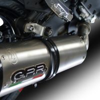 Scarico GPR compatibile con  Kawasaki Versys 1000 I.E. 2017-2018, Trioval, Scarico omologato, silenziatore con db killer estraibile e raccordo specifico