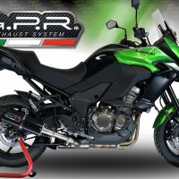 Scarico GPR compatibile con  Kawasaki Versys 1000 I.E. 2017-2018, Furore Evo4 Poppy, Scarico omologato, silenziatore con db killer estraibile e raccordo specifico