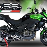 Scarico GPR compatibile con  Kawasaki Versys 1000 I.E. 2011-2013, Gpe Ann. Poppy, Scarico omologato, silenziatore con db killer estraibile e raccordo specifico