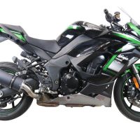 Scarico GPR compatibile con  Kawasaki Ninja 1000 Sx 2020-2020, Furore Evo4 Nero, Scarico omologato, silenziatore con db killer estraibile e raccordo specifico