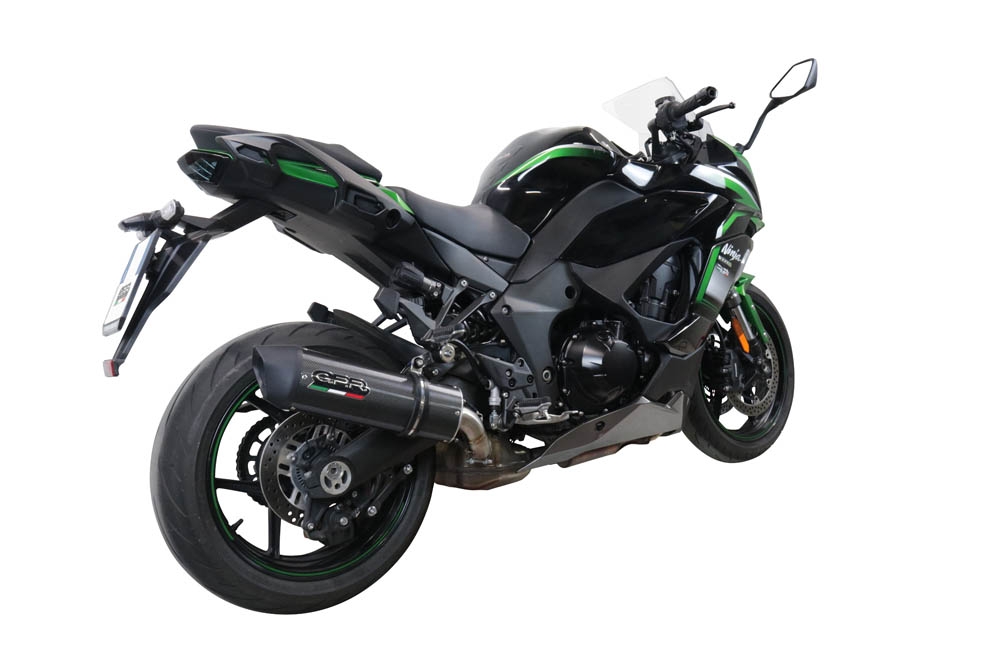 Scarico GPR compatibile con  Kawasaki Ninja 1000 Sx 2020-2020, Furore Evo4 Poppy, Scarico omologato, silenziatore con db killer estraibile e raccordo specifico