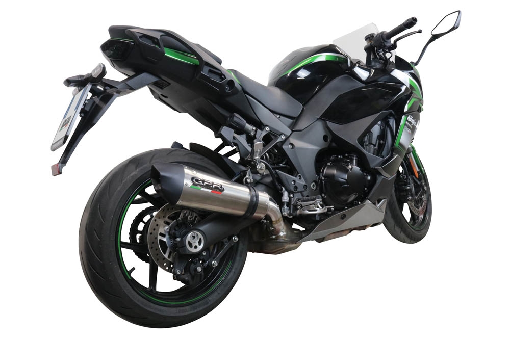 Scarico GPR compatibile con  Kawasaki Ninja 1000 Sx 2021-2023, Gpe Ann. titanium, Terminale di scarico racing, con raccordo, senza omologazione