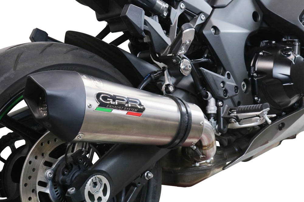 Scarico GPR compatibile con  Kawasaki Ninja 1000 Sx 2021-2023, Gpe Ann. titanium, Terminale di scarico racing, con raccordo, senza omologazione