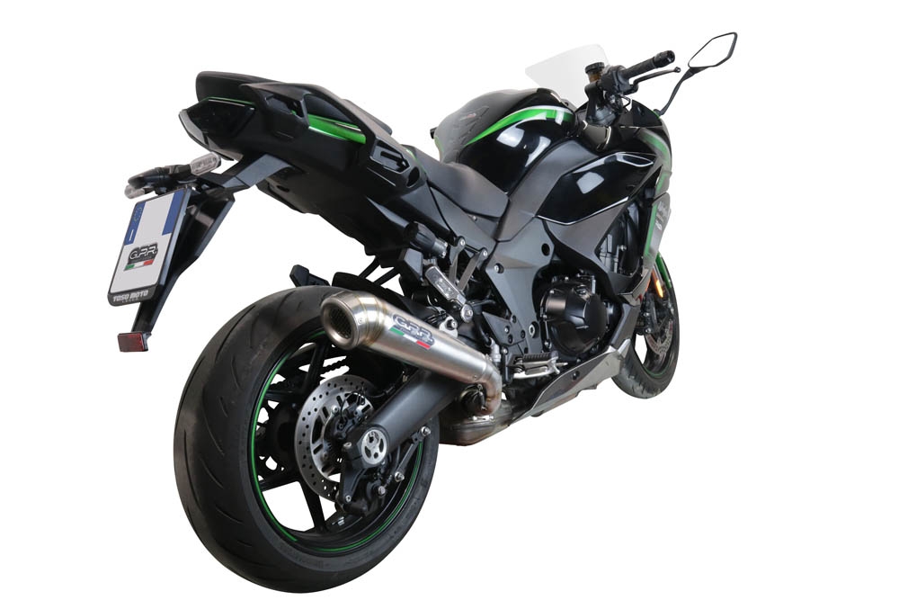 Scarico GPR compatibile con  Kawasaki Ninja 1000 Sx 2021-2023, Powercone Evo, Scarico omologato, silenziatore con db killer estraibile e raccordo specifico