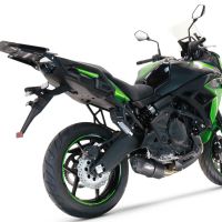 Scarico GPR compatibile con  Kawasaki Versys 650 2021-2022, Furore Nero, Scarico completo omologato,fornito con db killer estraibile,catalizzatore e collettore