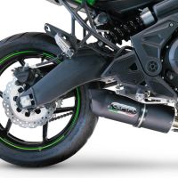 Scarico GPR compatibile con  Kawasaki Versys 650 2015-2016, Furore Nero, Scarico completo omologato,fornito con db killer estraibile e collettore