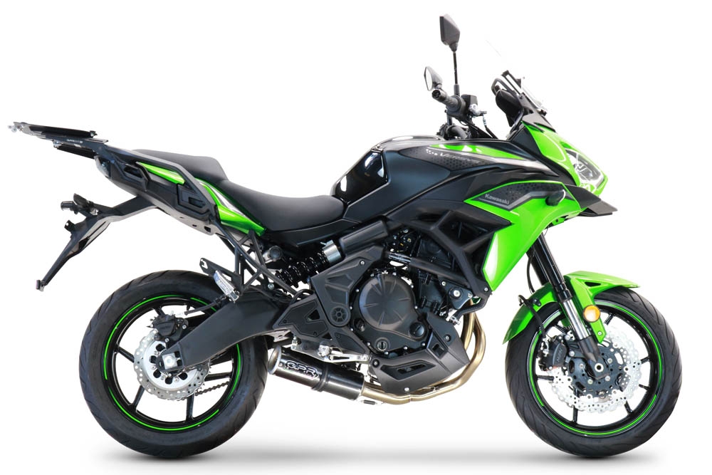 Scarico GPR compatibile con  Kawasaki Versys 650 2015-2016, M3 Poppy , Scarico completo omologato,fornito con db killer estraibile,catalizzatore e collettore