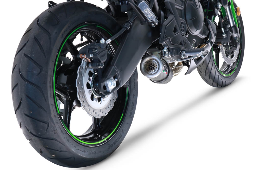 Scarico GPR compatibile con  Kawasaki Versys 650 2015-2016, M3 Poppy , Scarico completo omologato,fornito con db killer estraibile e collettore