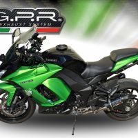 Scarico GPR compatibile con Kawasaki Z 1000 Sx 2017-2020, Furore Evo4 Poppy, Coppia di terminali di scarico omologati, forniti con db killer removibili e raccordi specifici 